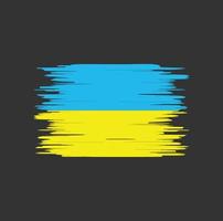 trazo de pincel de bandera de ucrania, bandera nacional vector