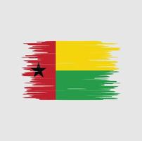 trazo de pincel de bandera de guinea bissau, bandera nacional vector