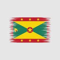 Grenada flag brush stroke, National flag vector