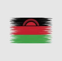 Malawi flag brush stroke, National flag vector