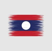 trazo de pincel de bandera de laos, bandera nacional vector