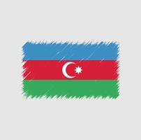 trazo de pincel de bandera de azerbaiyán vector