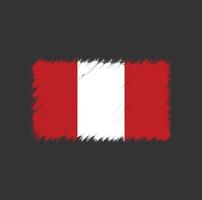 Peru flag brush stroke vector