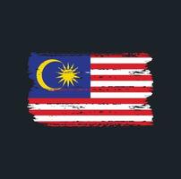 Flag of Malaysia with brush style vector