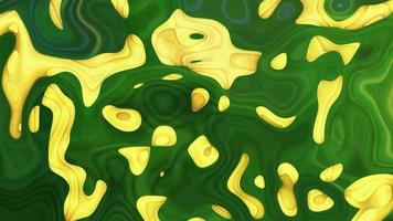 Abstract textured moving yellow green background with bubbles. video