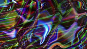 sfondo iridescente olografico metallico strutturato astratto. video