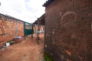 Planaltina Goias, Brazil, February 12, 2022 The Poor and Crude Housing Conditions in the city of Planaltina, and throughout Brazil. photo