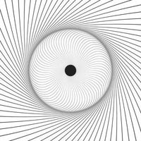 Abstract linear round rosette  card, thin line background. Geometric striped poster. vector