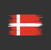 Denmark flag brush stroke, national flag vector