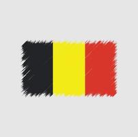 trazo de pincel de bandera de bélgica vector