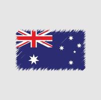 Australia flag brush stroke vector