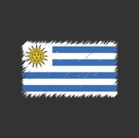 trazo de pincel de bandera de uruguay vector