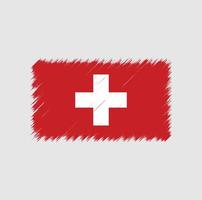 Switzerland flag brush stroke vector