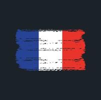 Flag of France with brush style vector