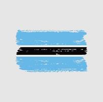 Flag of Botswana with brush style vector