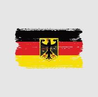 bandera de alemania con estilo de pincel vector
