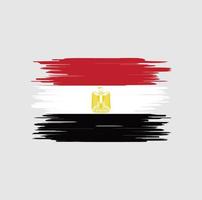 trazo de pincel de bandera de egipto, bandera nacional vector