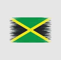 trazo de pincel de bandera de jamaica, bandera nacional vector