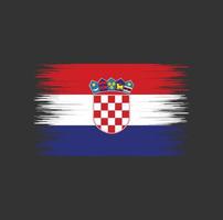 trazo de pincel de bandera de croacia, bandera nacional vector