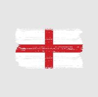 Flag of England with brush style vector