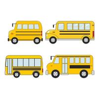 cute school bus collection vector