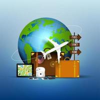 The concept of Travel of Famous World vector