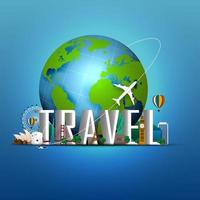 Travel of the world  background vector