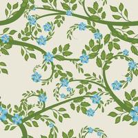Florals of seamless pattern background vector