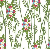 Florals of seamless pattern background vector