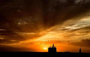 Sillouette Sunset Saskatchewan photo