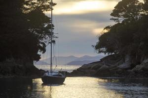 Golden Sand Beach Sail Boat photo