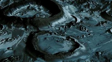 superfície da lua com muitas crateras