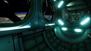 dark space ship futuristic interior video