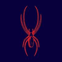 silueta de araña forma moderna diseño de logotipo ilustración vectorial vector