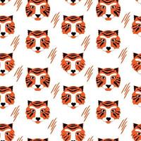Seamless pattern. Chinese new year 2022 year of the tiger. Chinese zodiac sign. lunar new year concept. New Year. Modern background design. vector