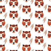 Seamless pattern. Chinese new year 2022 year of the tiger. Chinese zodiac sign. lunar new year concept. New Year. Modern background design. vector