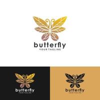 Abstract butterfly logo template. simple vector logo illustration.