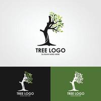 Template Logo Twistree. Sebuah ilustrasi dari dua batang memutar satu sama lain dalam helix. Vektor ilustrasi pohon alam. vector