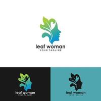 Two women face for logo design beauty skin care concept vector