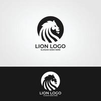 logotipo de cabeza de león vector