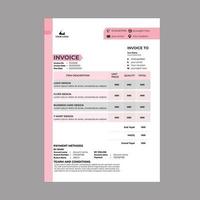 Invoice design template free vector download