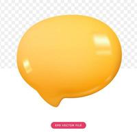 3d bubble chat. cute cartoon stlye. 3d cartoon icon vector