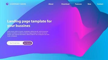 Abstract landing page template vector