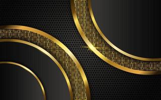 Premium luxury black and gold background vector