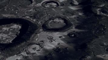 Moon surface with many craters video
