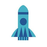 Minimalistic rocket icon. Vector symbol isolated on white background.