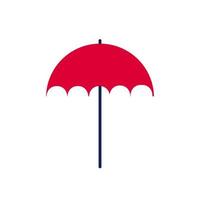 Red umbrella - vector on white background. Simple icon