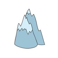 Mountains. Hand drawn rocky peaks. Vector illustration