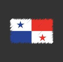 Panama flag brush stroke vector