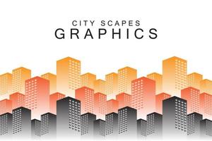 gráficos de paisajes urbanos, conceptos de ilustración vectorial para banners y publicaciones en redes sociales, presentaciones comerciales y plantillas de informes, material de marketing, diseño de impresión. vector